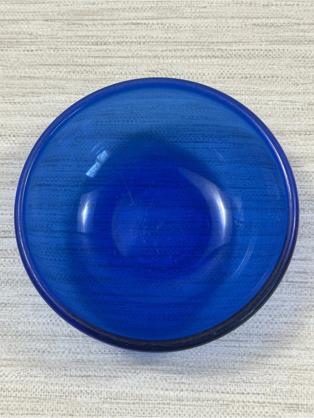 Vintage Cobalt Blue Glass Bowls. Set of 4.